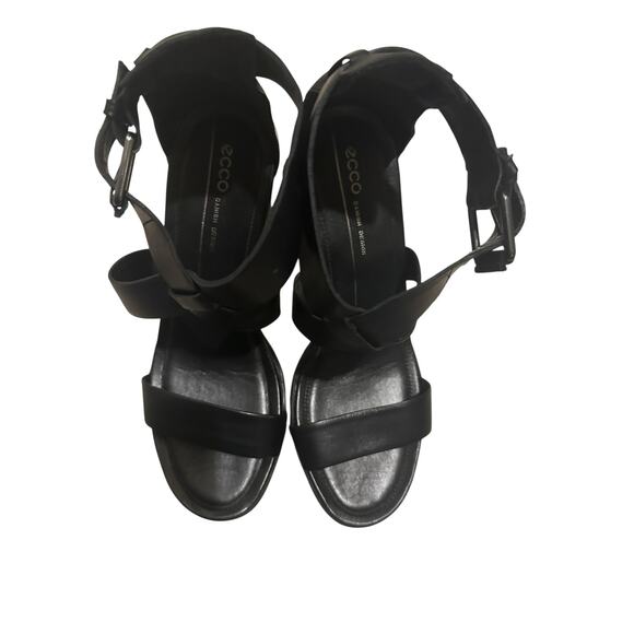 NWOB Ecco Black Shape 65 Block Heels Size 39/8.5 QuietLuxury Minimalist Workwear - Picture 4 of 9